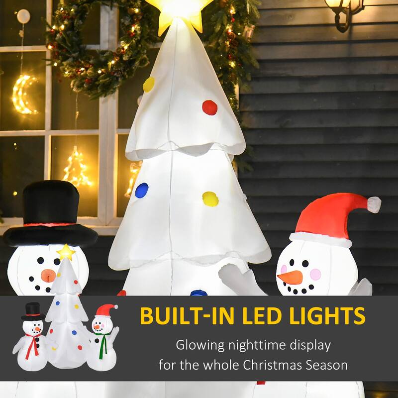 HOMCOM 6 ft. Inflatable Snowman Christmas Decoration, Inflatable Christmas Tree