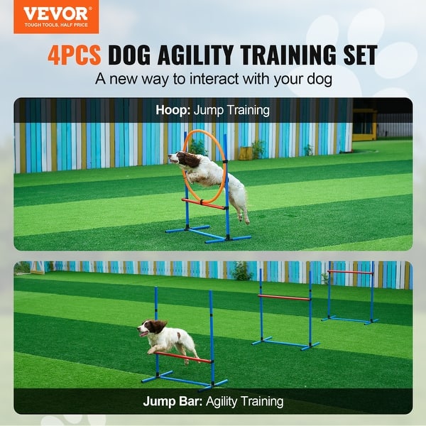 Aukfa Dog Agility Training Backyard Set, Obstacle Courses Starter