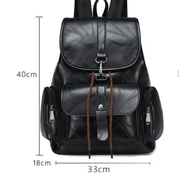 Women Fashion Genuine Leather Travel Convertible Backpack Purse W//Cellphone Pocket