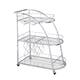 Mobile Bar Cart Serving Wine Cart with Wheels, 3-tier Metal Frame Elegant Wine Storage for Kitchen, Party, Dining Room