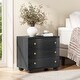 preview thumbnail 14 of 23, Christopher Knight Home - Modern Minimalist 23.62" Nightstand with Roller Glide Drawers & Solid Wood Legs, Versatile Home Use