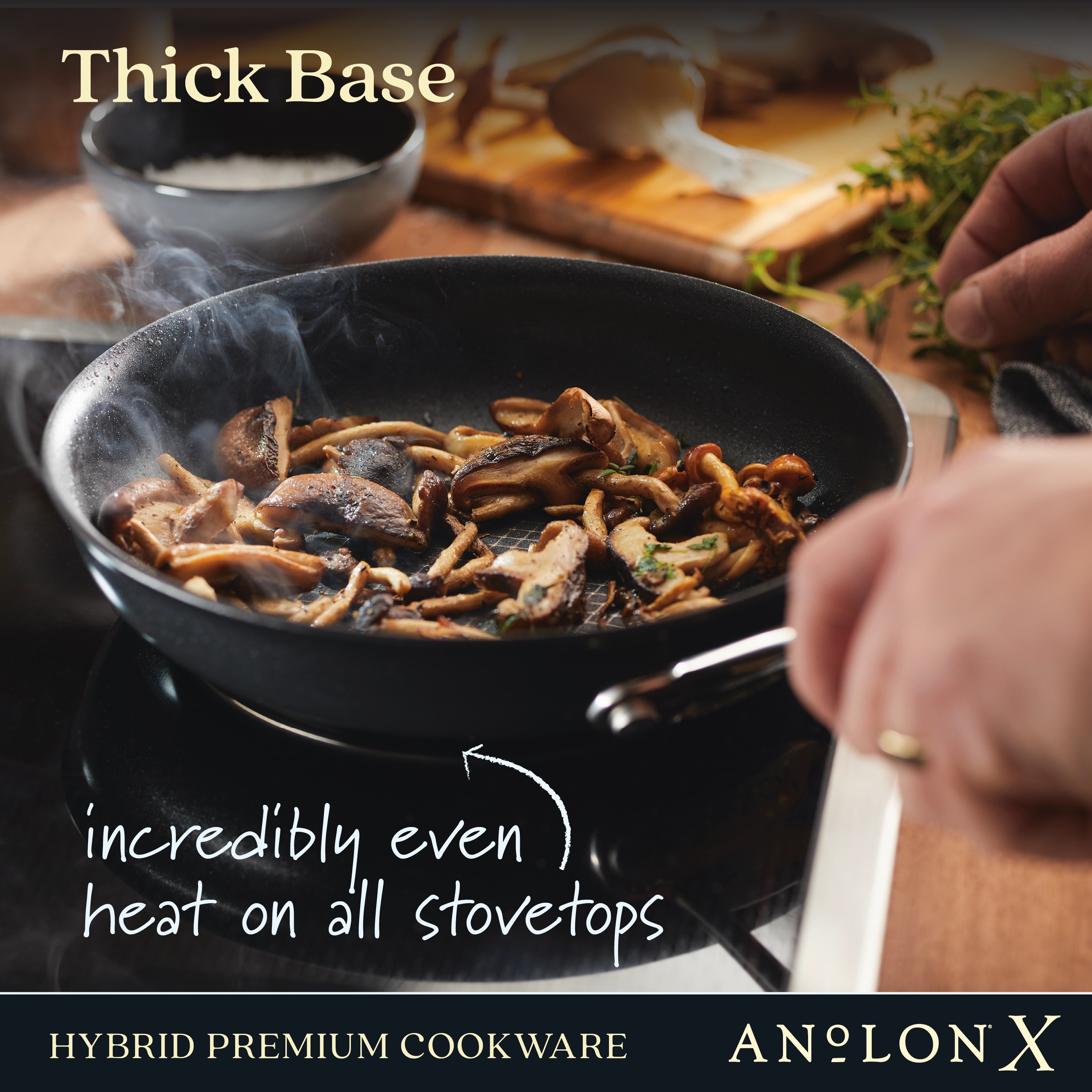 Anolon X Hybrid Nonstick Cookware Induction Pots and Pans Set · 7