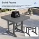 preview thumbnail 26 of 24, HDPE 35.8''L Square Dining Table with 1.7''D Bulit-in Umbrella Hole