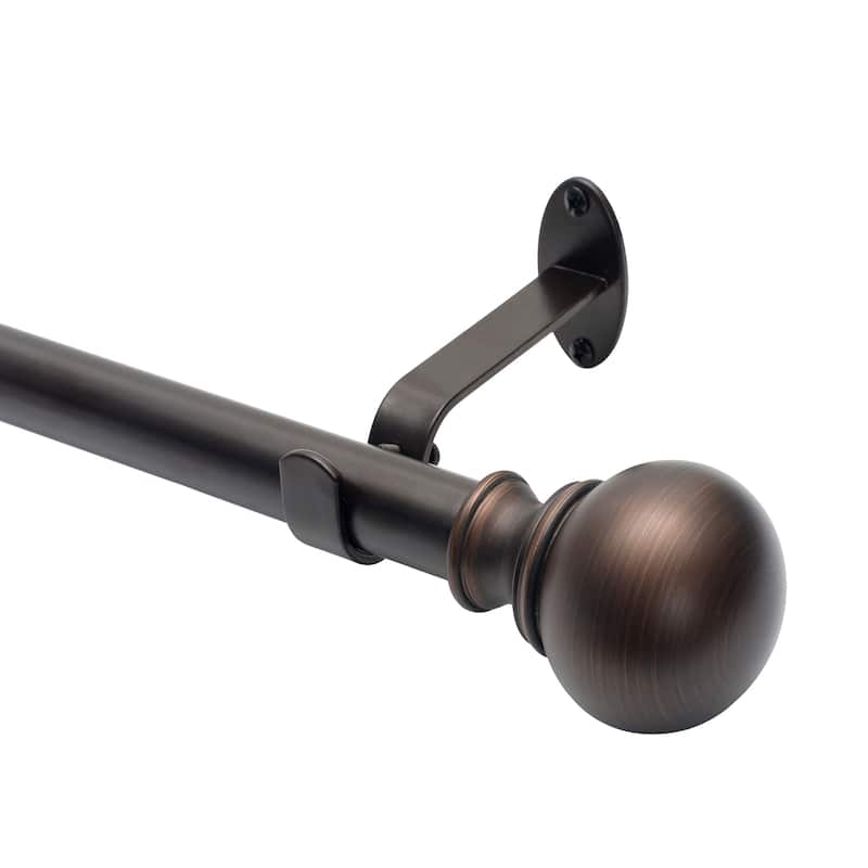Elrene Cordelia Adjustable Window Curtain Rod - 86" to 120" - Antique Bronze