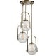 preview thumbnail 1 of 5, Uttermost 21541 Mimas 3 Light 24" Wide Shaded Multi Light Large Antique Brass