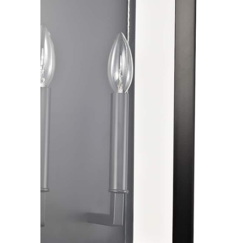 2-Light Matte Black Dusk to Dawn Outdoor Wall Sconce with Clear Glass
