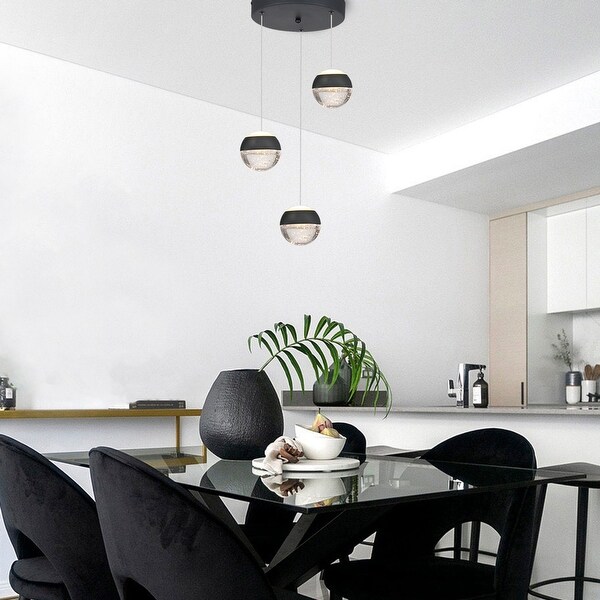 1-Light/3-Lights Globe LED Pendant Light with Bubble Crystal 1-Light/3-Lights Globe LED Pendant Light with Bubble Crystal