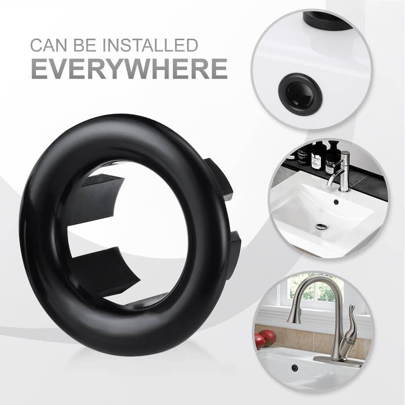 WOWOW 1.2 in. Sink Basin Trim Overflow Cover (2-Pack)