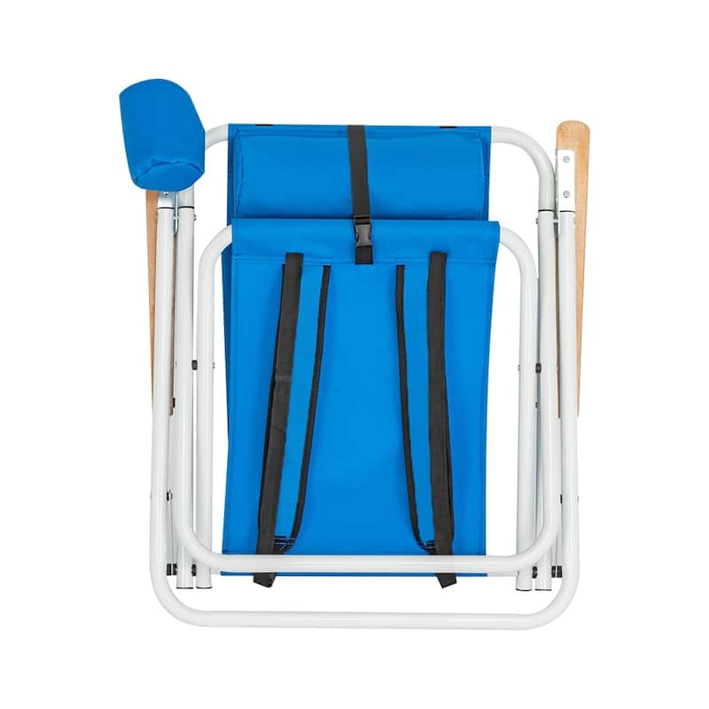 140" Portable High Strength Beach Chair with Adjustable Headrest