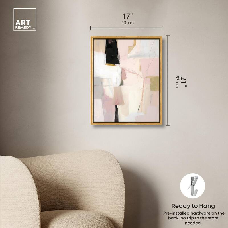 Pistachio Pink I Canvas by Art Remedy