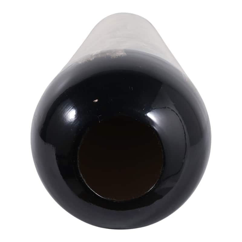 Tapered Iron Vase with Marbleized Finish - Modern Flower Vase