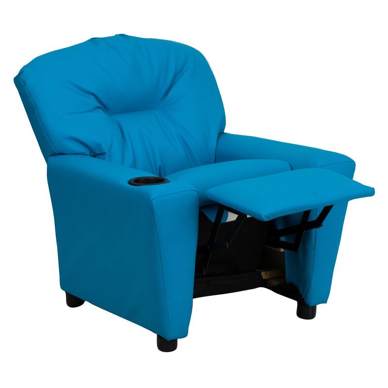Contemporary Kids Recliner with Cup Holder