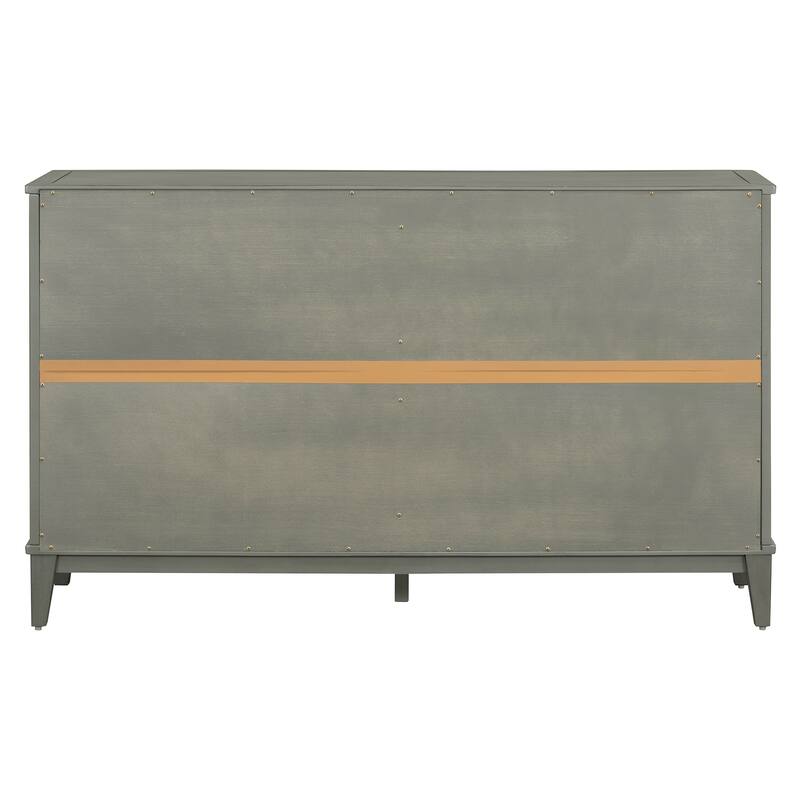 Sideboard with 4 Door Large Storage Buffet with Adjustable Shelves and Metal Handles for Kitchen, Living Room, Dining Room