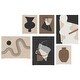 preview thumbnail 2 of 2, Americanflat Neutral Tones Minimalist Abstract by The Print Republic - 6 Piece Art Print Set