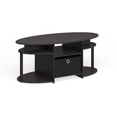 Porch & Den Astor Walnut Oval Coffee Table