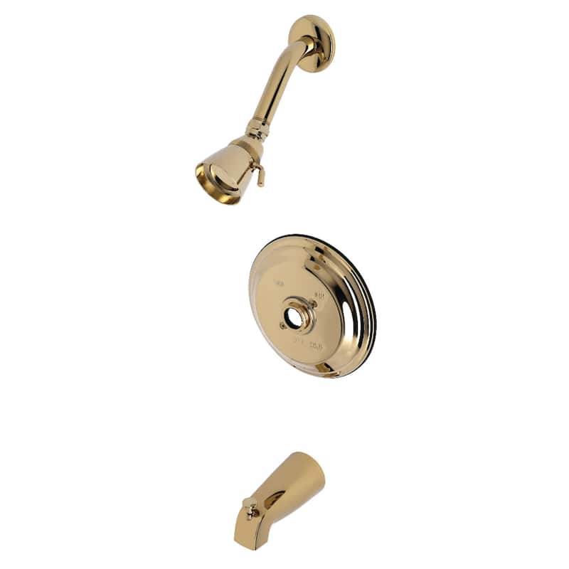 Kingston Brass Tub and Shower Trim Package with 1.8 GPM Multi Function - Polished Brass