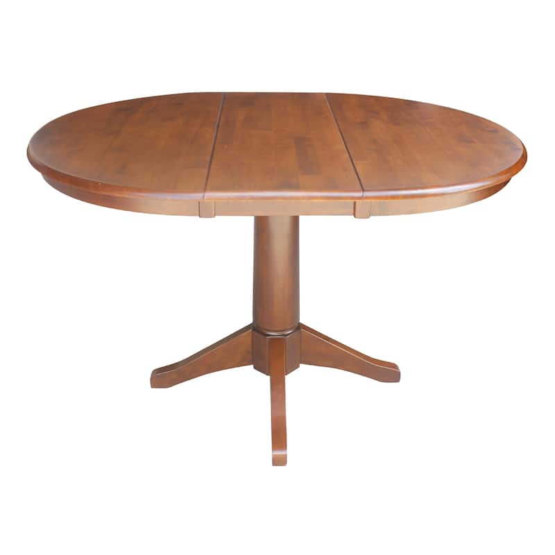 36" Round Top Pedestal Table w/12" Leaf