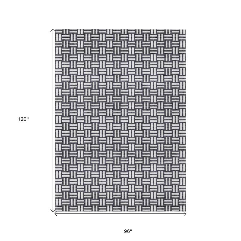 HomeRoots Geometric Transitional Rectangle Outdoor Rug