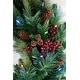 preview thumbnail 6 of 9, Woodland Berry Wreath B/O LED Lights (24", 30", 36")