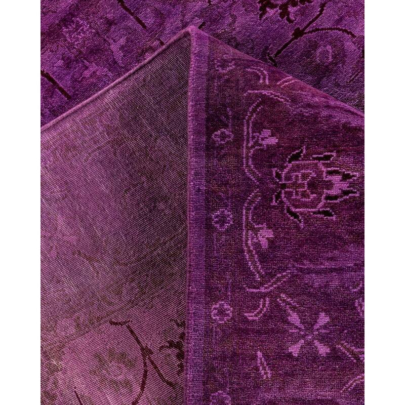 Contemporary Overdyed Wool Hand Knotted Area Rug - 5' 1" x 7' 8"