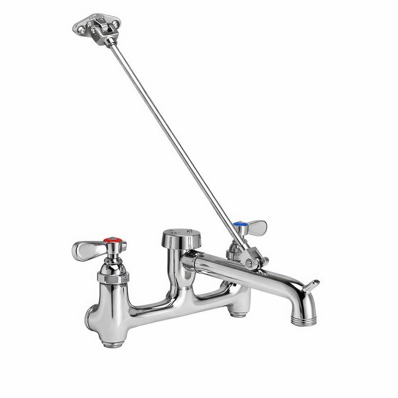 Whitehaus Collection Heavy Duty Wall Mount Faucet - Silver