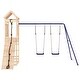 preview thumbnail 14 of 19, vidaXL Swing Set Outdoor Backyard Wooden Playground Equipment for Kids Age 3-8