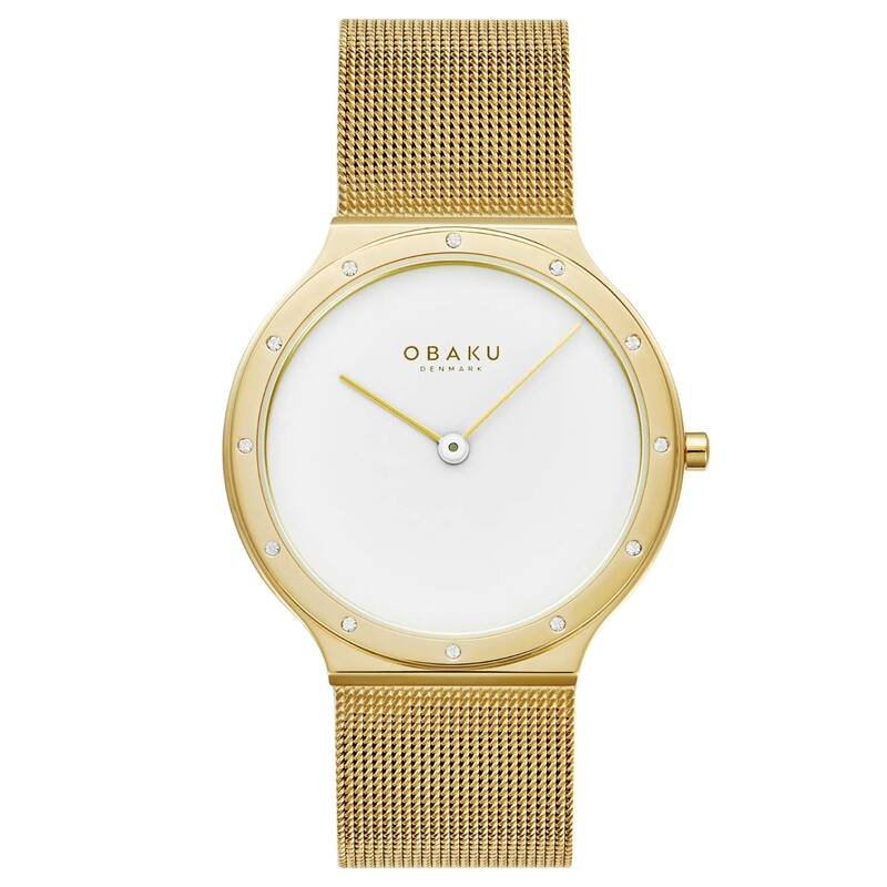 Obaku Women's Note Lille White Dial Watch - V285LEGWMG - One Size