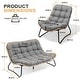 preview thumbnail 34 of 71, Double Papasan Chair Loveseat with Cushion, All-weather PE Rattan 2-Person Wicker Patio Chair for Indoor Outdoor