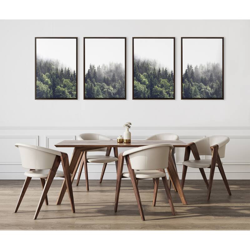 Kate and Laurel Sylvie Foggy Canvas Set by The Creative Bunch Studio