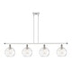 preview thumbnail 22 of 21, Innovations Lighting Ballston Athens Water Glass - 4 Light 48" Island Light Clear Water Glass/White and Polished Chrome