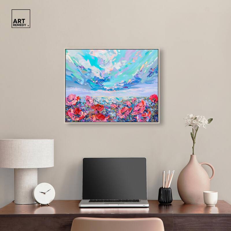 Poppy Paradise Canvas by Art Remedy