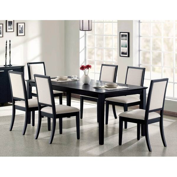 Porch Den Council Black Solid Wood Transitional Dining Table Overstock 31060619