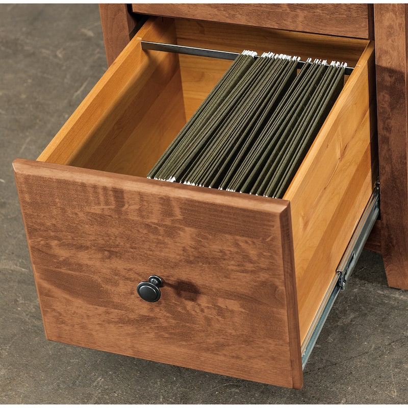 Arch+Haven Solid Wood 2-Drawer Vertical Filing Cabinet