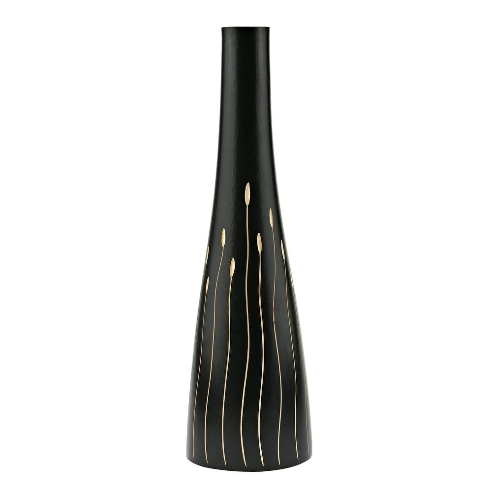 Tall Plutus Brands Ceramic Vase with Appealing Shape and Pattern