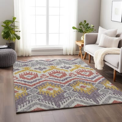 Premium Washable Super Soft Modern Global Mayfield Rug