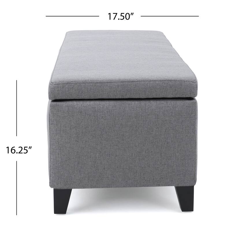 Cleo Fabric Storage Ottoman Bench by Christopher Knight Home