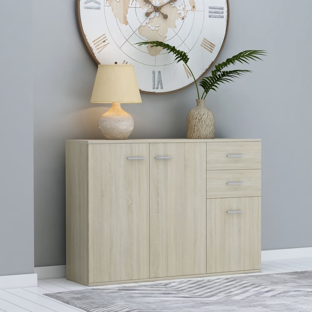 Vidaxl Sideboard Sonoma Oak 41 3 X11 8 X29 5 Chipboard Overstock 31410013 Sideboard sonoma eiche poco beautiful stock kommode lilly 13 in. overstock com