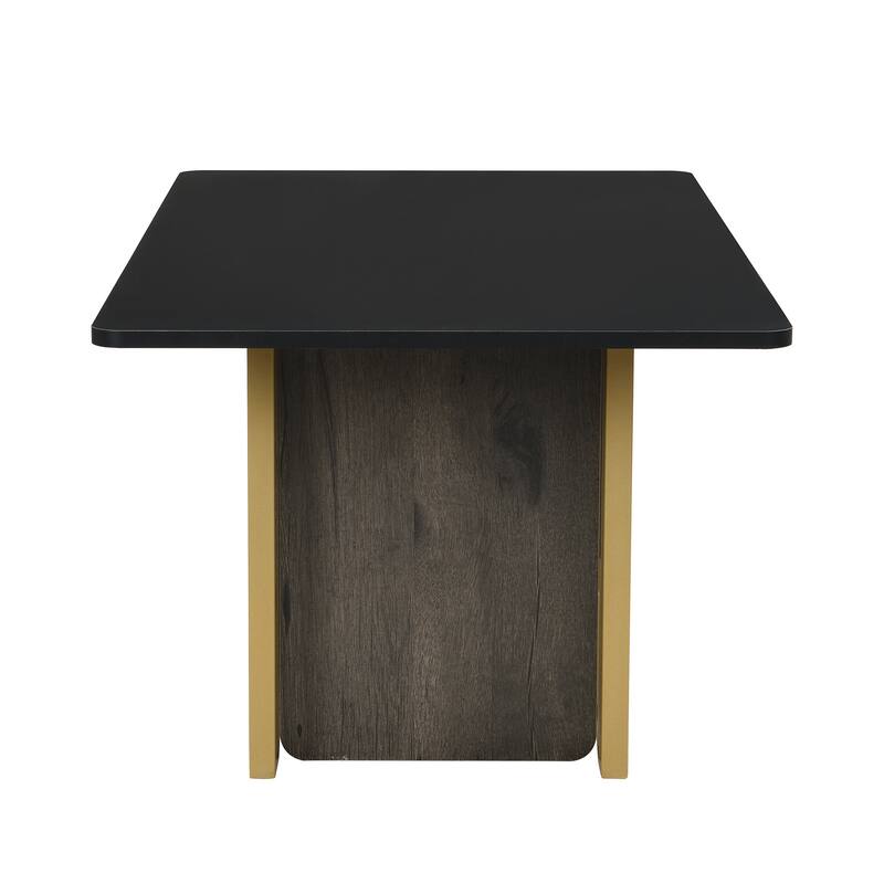 Modern Light Luxury TV Stand and Coffee Table Set of 2, Modern TV Console,Wood Center Tables with Spacious Top