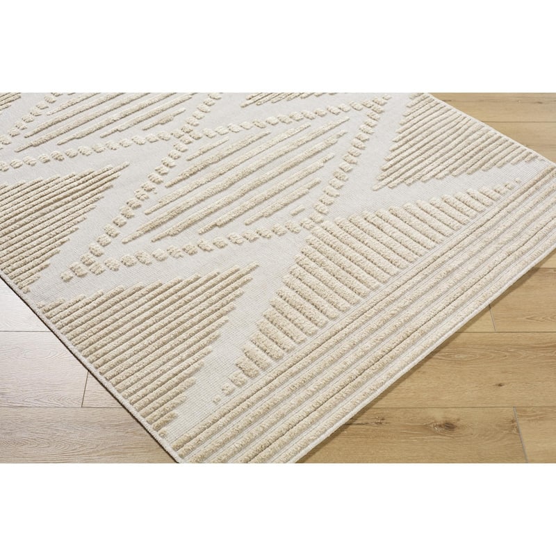 Livabliss Bohemian & Eclectic Lyna Diamond Washable Area Rug
