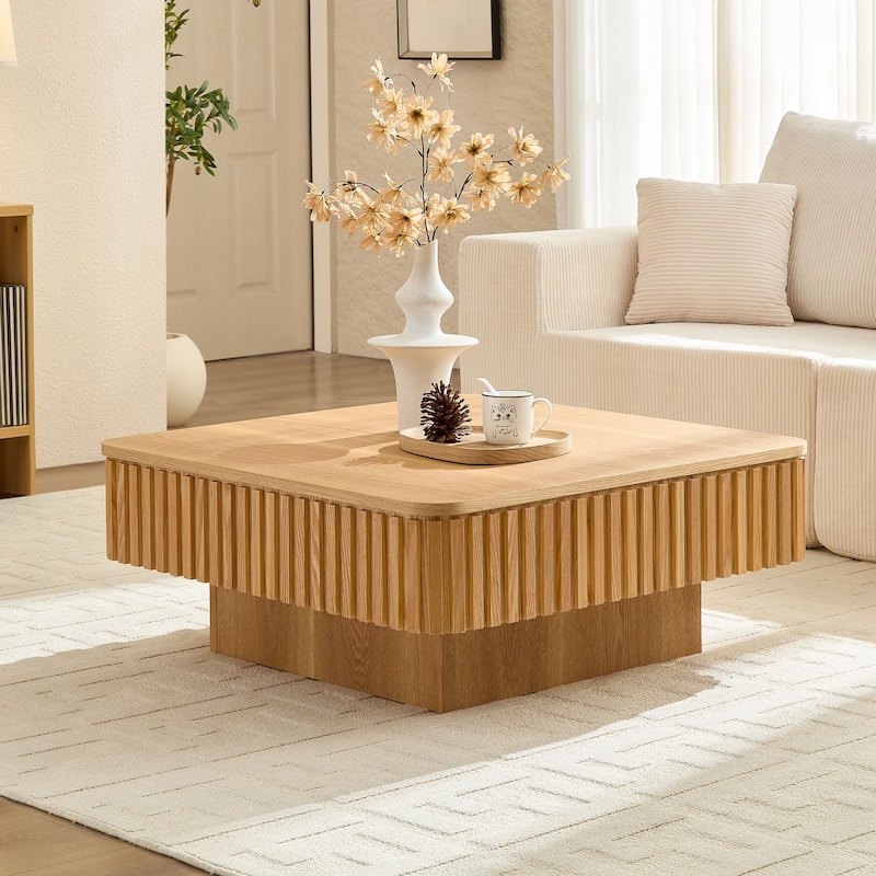 Modern Square Lift-Top Coffee Table with Hidden Storage