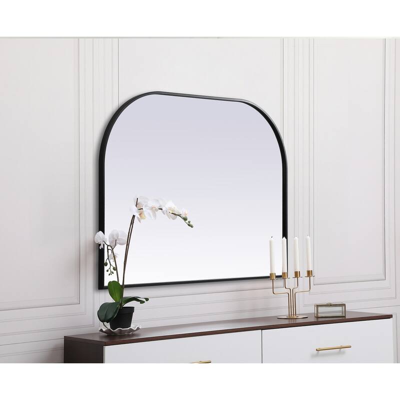 Indigo Home Metal Frame Arch Mirror 40x30 Inch
