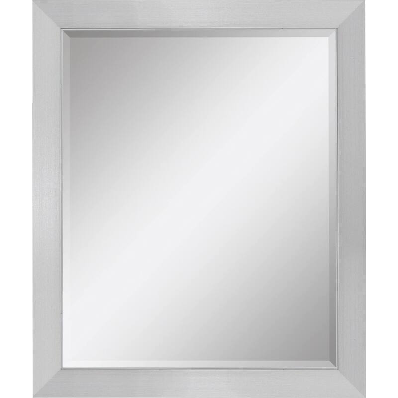 HomeRoots 32" Silver Framed Accent Mirror - 26.00 in. x 32.00 in. x 1.00 in.