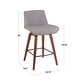 preview thumbnail 6 of 24, Corazza Mid-century Modern Upholstered Wood Counter Stool