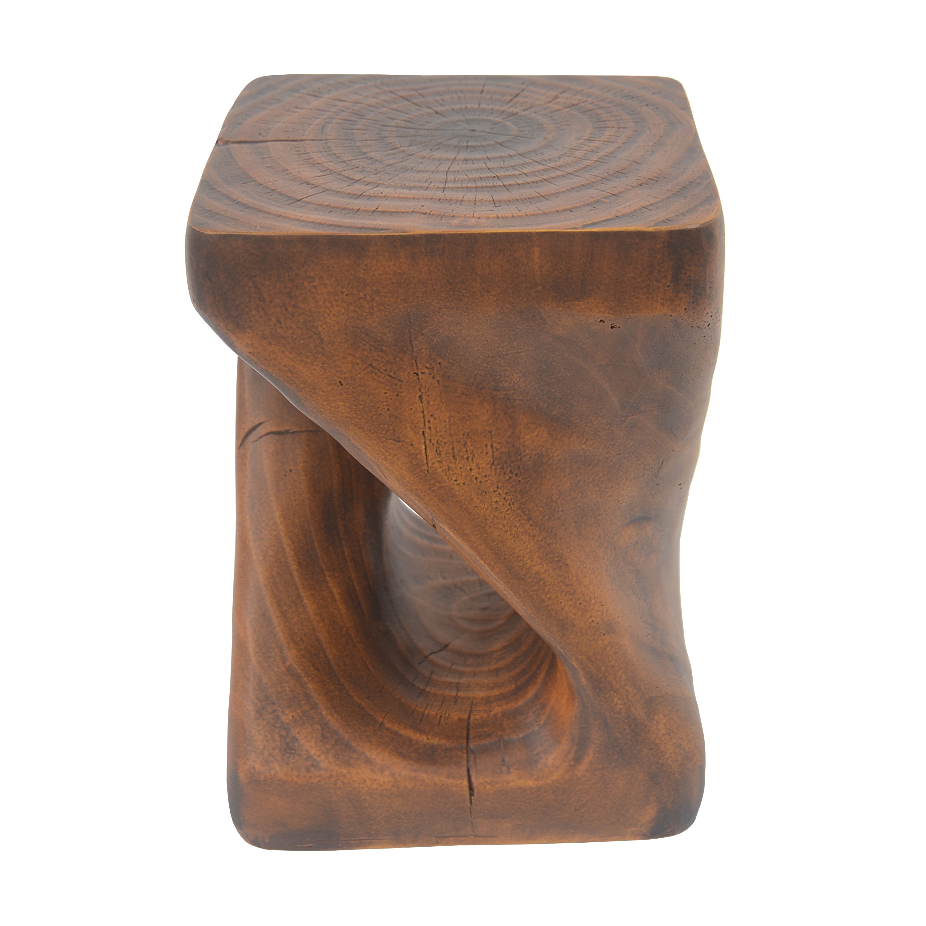 Roomfitters Sculptural MGO Side Table with Artistic Hourglass
