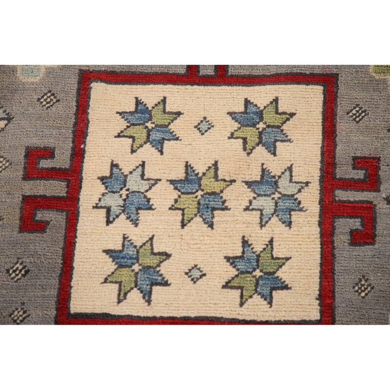 Kazak Oriental Area Rug Handmade Wool Carpet - 6'8" x 10'2"