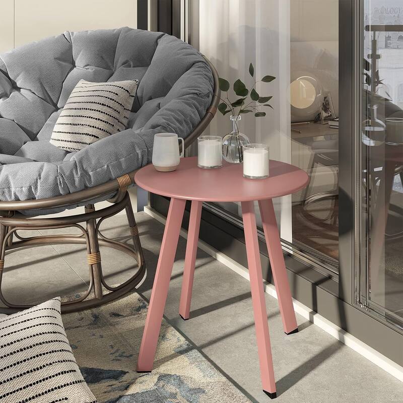 18" or 28" Round Outdoor Side Table End Table Coffee Table