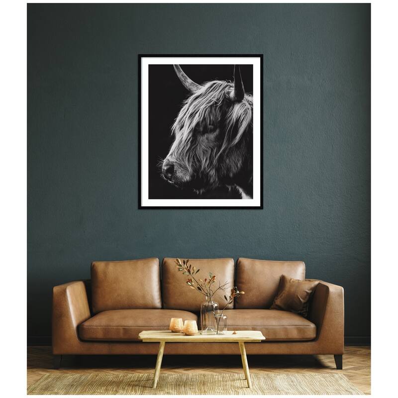 Kate and Laurel Scottish Highland Vertical by Crystal Lynn Collins Framed Wall Art Print