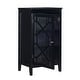 preview thumbnail 6 of 11, Linon Ava Black Small Cabinet with Glass Door