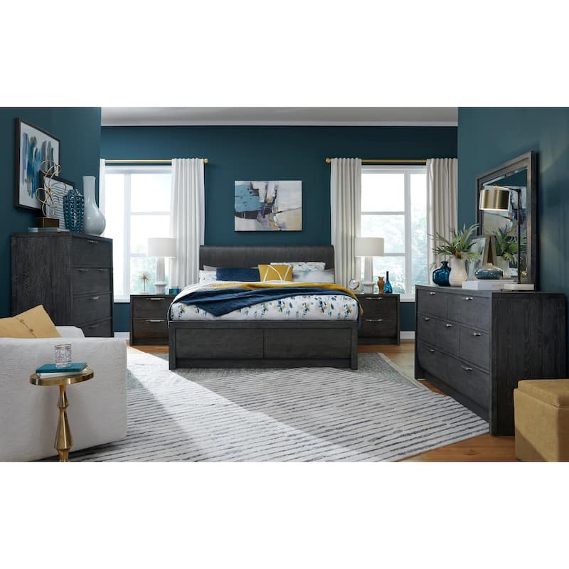 Magnussen Home Kinsley Black Heron Panel Bed