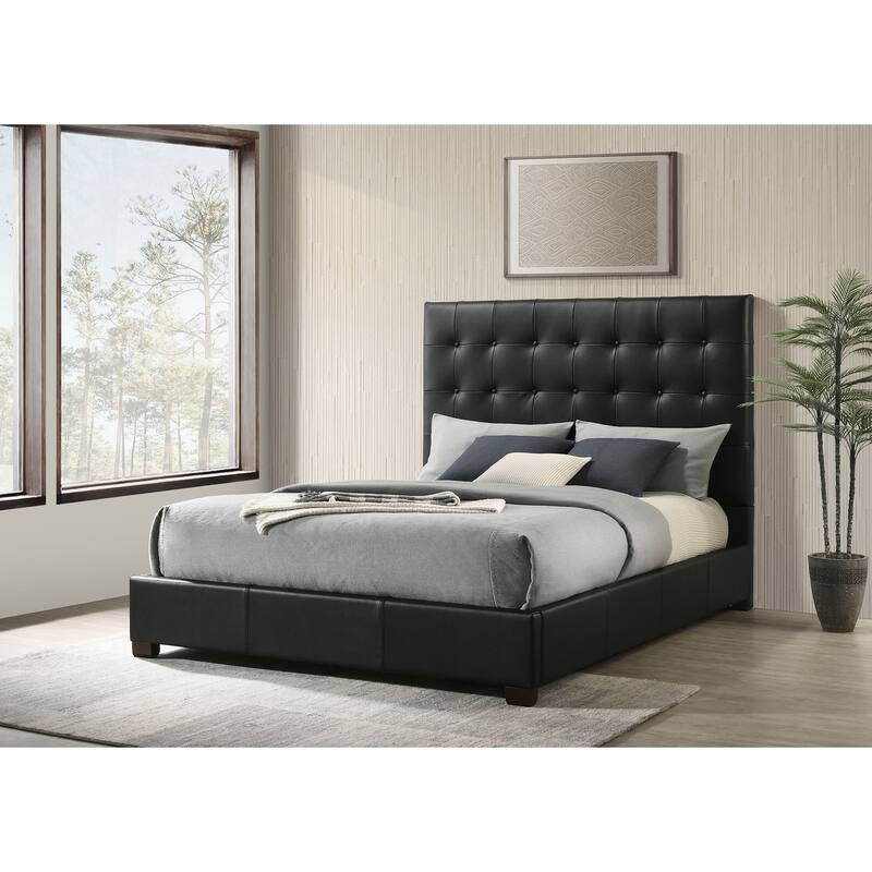 Medley Genuine Leather Platform Bed